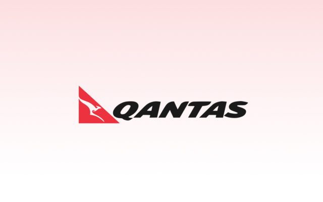 Qantas logo on red gradient background - one of our executive alignment clients
