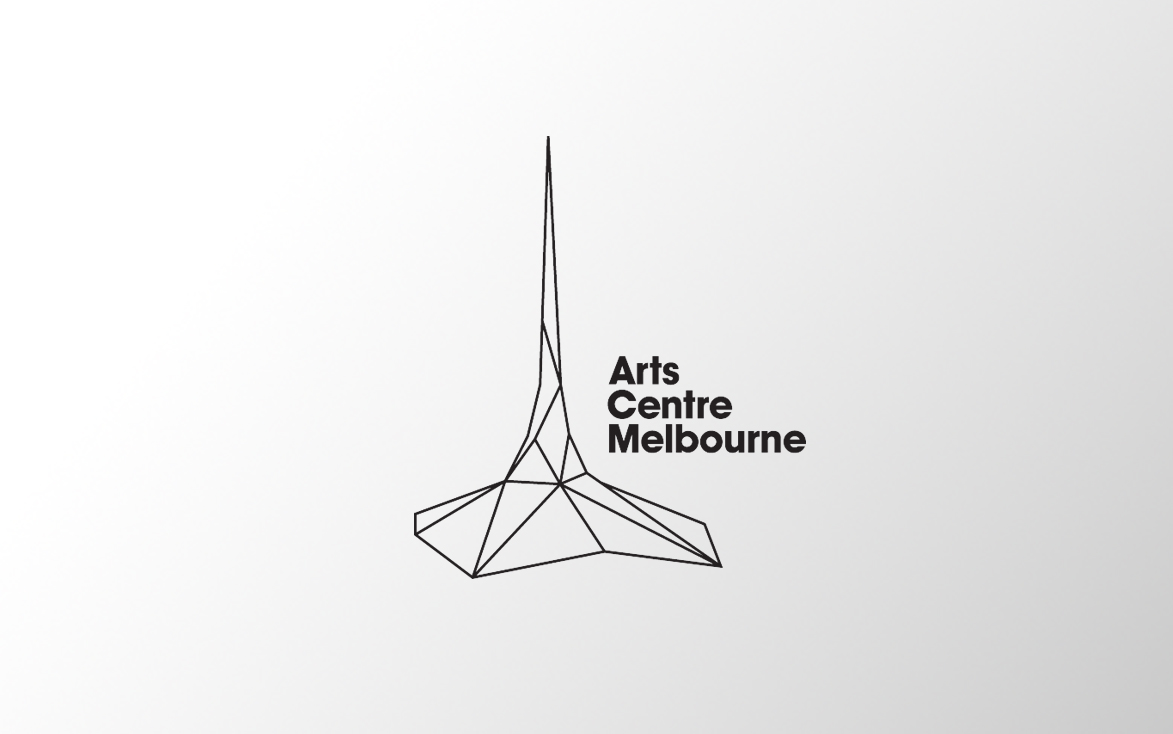 Logo for Arts Centre Melbourne with white & grey gradient background