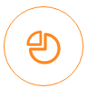 Orange circular icon for organisational strategy - one of our corporate culture alignment solutions