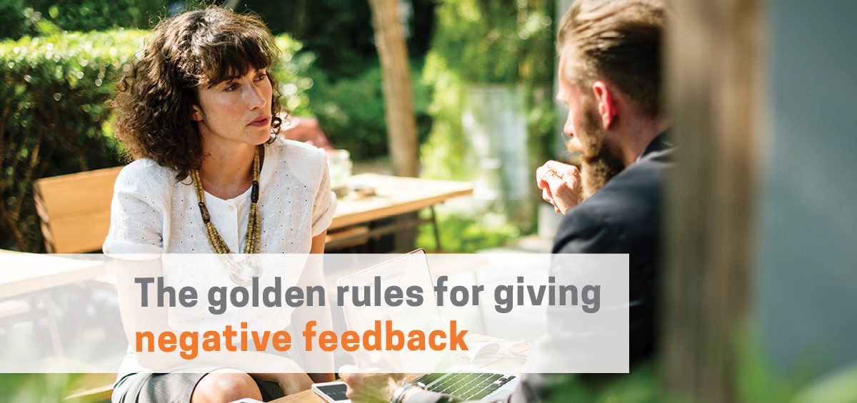 Header image for: The Golden Rules for Giving Negative Feedback