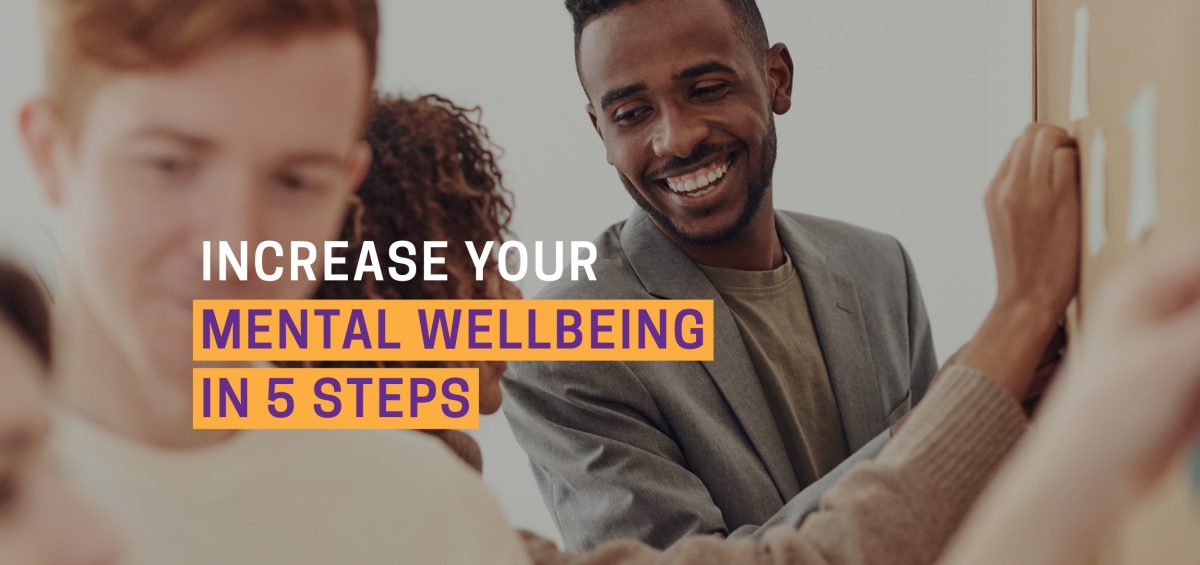 Increase your mental wellbeing in 5 steps blog header