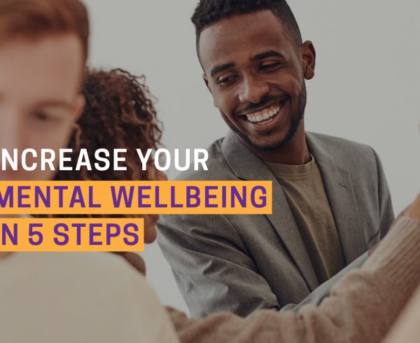 Increase your mental wellbeing in 5 steps blog header